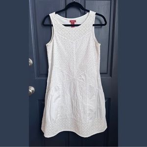 Sundance Lace and Embroidered White Tank Dress, Size 8